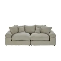 Smart Big Sofa Lionore Cordstoff natur