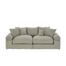 Smart Big Sofa Lionore Cordstoff natur