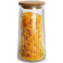 Excellent Houseware Glasbehälter 11 x 11 x 21,2 cm 1-tlg. braun transparent