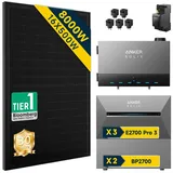 Balkonkraftwerk mit Speicher 8000W mit Power Dock Solarbank Multisystem mit Anker Solix Solarbank 3 E2700 Pro x3 und BP2700x2