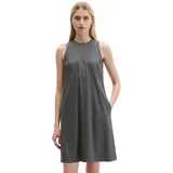 Marc O'Polo "aus Viskose-Leinen-Stretch", Damen, Gr. 46, Normalgrößen, oxide grau, Obermaterial: 53% Leinen, 45% Viskose, 2% Elasthan, unifarben, regular fit wadenlang, Rundhals, Kleider Midikleid