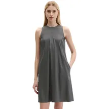Marc O'Polo "aus Viskose-Leinen-Stretch", Damen, Gr. 46, Normalgrößen, oxide grau, Obermaterial: 53% Leinen, 45% Viskose, 2% Elasthan, unifarben, regular fit wadenlang, Rundhals, Kleider Midikleid
