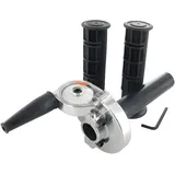 motoforce racing Kurzhubgasgriff RACING inkl. Lenkergriffe universal Chrom