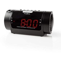 Nedis Digital-Wecker-Radio LED-Anzeige Zeitprojektion AM/FM Snooze-Funktion Sleep Timer Anzahl Alarme: 2 - Schwarz