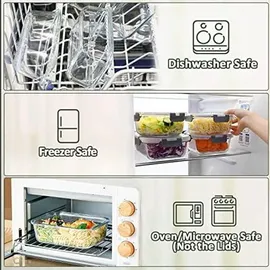 M MCIRCO Glas-Frischhaltedosen Set 20 tlg. 370+1040