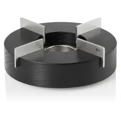 AdHoc Stövchen und Speisenwärmer TUTO 16 cm Eschenholz schwarz und Edelstahl