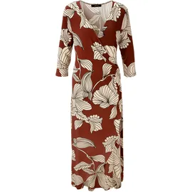 Aniston SELECTED Jerseykleid Midi Geblümt Rot/Schwarz/Weiß 34