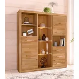 Home Affaire Highboard »Ribe«, Breite 130 cm mit 2 Holztüren, beige