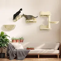 PawHut Kletterwand 4 tlg. 40 cm x 12 cm beige