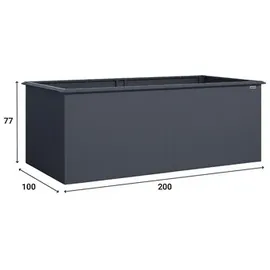 Weka Metall Hochbeet Gr. XL 200 x 100 x 77 cm Anthrazit
