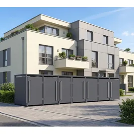 Westmann Mülltonnenbox 464 x 116 x 80 cm grau