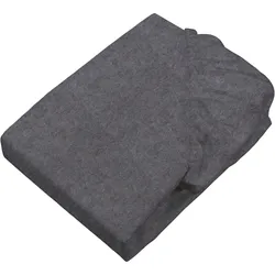 Bettlaken SETEX "Feinbiber Melange Spannbetttuch", grau (dunkelgrau), B:90cm L:200cm, Feinbiber, Obermaterial: 90% Baumwolle, 10% Polyester, Laken, Spannbettlaken, Melange-Effekt: Tiefe, Lebendigkeit, interessante Optik für das Auge