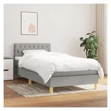 vidaXL Boxspringbett 100 x 200 cm Hellgrau