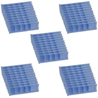 Tablettenbox Medikamentenbox Pillenbox Pillendose Spender, 1 Tag, 4-Fach, blau, 50 Stück
