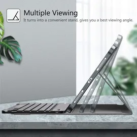Fintie Tastatur Hülle für iPad Air 11 Zoll M3/M2 (2025/2024), iPad Air 5/4 Generation 10,9" (2022/2020) Dunkelgrau