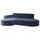 kaiser möbel Modernes L-förmiges Designer-Ecksofa Modena Studio stoff Raven Blau Links
