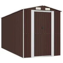 vidaXL Metallgerätehaus 1,92 x 4,4 x 2,23 m dunkelbraun