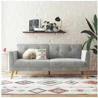 CosmoLiving by Cosmopolitan 3-Sitzer Gloria, mit Knopfsteppung grau