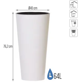 Prosperplast Tubus Slim 64 40 x 40 x 76,2 cm Weiß