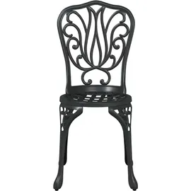 vidaXL Garten Bistro Set 3 pcs Schwarz Aluminium vidaXL
