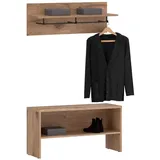 Idimex Wandgarderobe Malea Braun