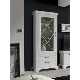 Forte Vitrine Kashmir 78 x 48,2 x 210,3 cm Weiß
