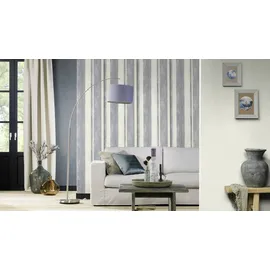 Rasch Textil Vliestapete Linares 10 m x 0,53 m 617788 Blau/Weiß