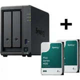 Synology Disk Station DS725+ NAS-Server + Synology Plus 3.5" SATA 6Gb/s Festplatte 8 TB (2 x 4TB)