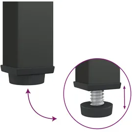 vidaXL Sideboard Schwarz 105x35x70 cm Glas und Stahl