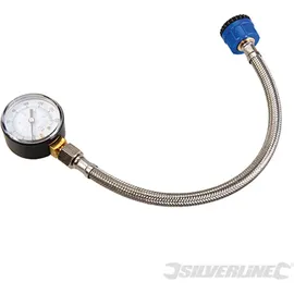 Silverline Wasserdruckmesser mit Edelstahlschlauch 0–11 bar