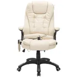 Homcom Massagesessel 62 x 121 x 68 cm Weiß drehbar mit Fernbedienung