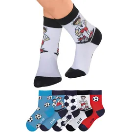 H.I.S. Socken H.I.S, Mädchen, Gr. 35-38, bunt, Baumwolle, Elasthan, Polyamid, unifarben, elastisch, Socken Socken Strümpfe Lange Socke, mit Fußballmotiven