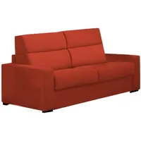 Dmora - 2-sitzer Schlafsofa Sonico, Schlafsofa Fürs Wohnzimmer, Gepolstert, Abnehmbar, 100 % Made In Italy-qualität, 200x95 H100 Cm, Orange