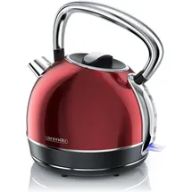 Arendo Retro Wasserkocher 1,7 l Rot