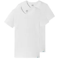 SCHIESSER Unterhemd / Shirt Kurzarm Long Life Cotton in Weiß | Gr.: L