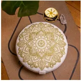 Karmandala Yogakissen Mandala Gold bestickt, rund ca. 40 cm