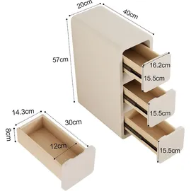 luxuskollektion Nachtschrank 20 x 40 x 50 cm Weiß