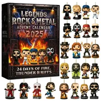 Klassische Musik Weihnachten Adventskalender 2025 männer, 24 Acryl Sammlerstück Cartoon Figuren, 24 Tage Countdown Kalender für Weihnachtsbaum Dekor Überraschung Geschenke für Kinder Erwachsene (A)