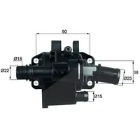 Mahle Thermostat mit Dichtung [Hersteller-Nr. TH4283] für Citroën, Ford,