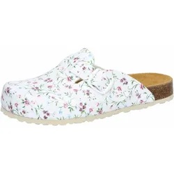 Clog LICO "Clog Bioline Clog Print", Gr. 41, weiß, Synthetik, Schuhe