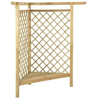 vidaXL Eckpergola mit Bank 166 x 81 x 174 cm Kiefernholz