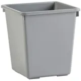 Proregal Viereckiger kegelförmiger Papierkorb | 27 Liter, HxBxT 36x34x34xm | Kunststoff | Grau