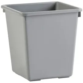 Proregal Viereckiger kegelförmiger Papierkorb | 27 Liter, HxBxT 36x34x34xm | Kunststoff | Grau