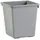Proregal Viereckiger kegelförmiger Papierkorb | 27 Liter, HxBxT 36x34x34xm | Kunststoff | Grau