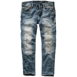 Herrlicher Herren Jeanshose Slim Tapered Blau einfarbig - 30/34