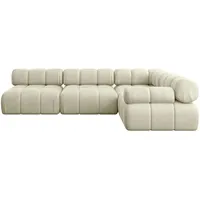 altdecor Ecksofa modulares Sofa Mende-L2 - 285x190x70 cm Beige Velours
