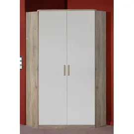 WIMEX Babyzimmer-Komplettset "Bergamo", weiß (san remo eiche nb, alpinweiß), B/H: 70cm x 140cm, Holzwerkstoff, Schlafzimmermöbel-Sets, Bett + Wickelkommode + Eckschrank