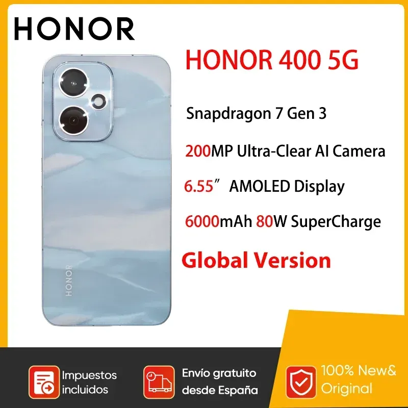 2025 HONOR 400 5G Global Version Smartphone 6,55'' AMOLED-Bildschirm 200 MP Kamera 6000 mAh 100 W SuperCharge OTG NFC 2025 HONOR 400 5G Global Version Smartphone 6,55'' AMOLED-Bildschirm 200 MP Kamera 6000 mAh 100 W SuperCharge OTG NFC