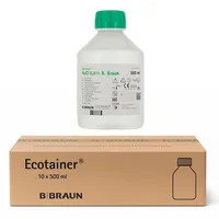B BRAUN - NaCl 0.9 Kochsalzlösung 10 x 500ml, Sterile - isotonische physiologische Kochsalzlösung 0,9 Baby Natriumchlorid Wundreinigung Saline Solution Lösung Nasenspülung - Nasendusche