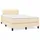 vidaXL Boxspringbett mit Matratze Creme 120x200 cm Stoff - Creme